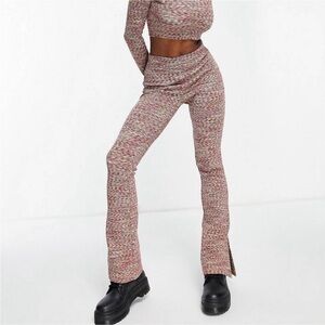 Topshop Petite Multicolor Flared Pants Size 2P
